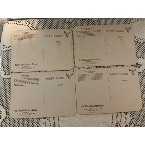 4 Vintage Old West Collectors Series Post Cards Real Photos - Picture 8 of 8